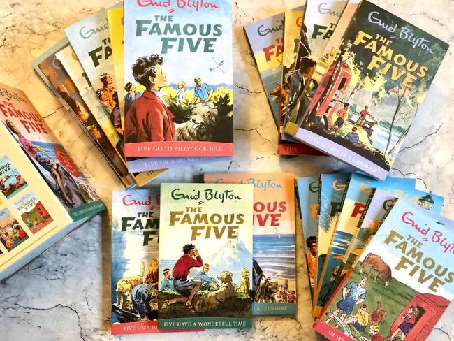 A collection of 'Famous Five' books by children's author Enid Blyton.