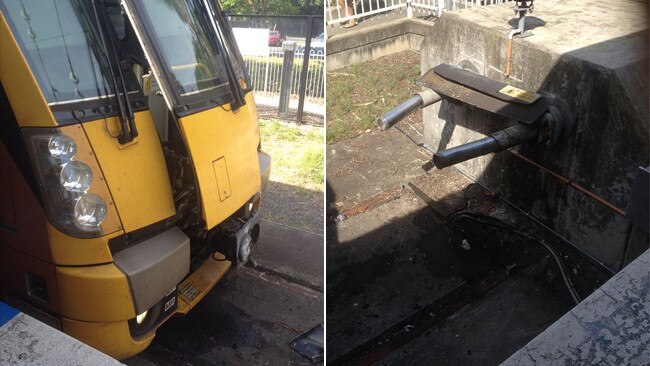 The aftermath of a train incident in Richmond. Picture: Brett Saunders