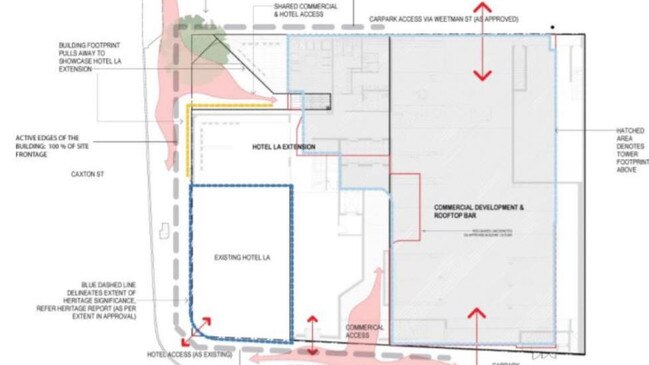 The owners of a historic inner-city Brisbane watering hole with history that can be traced back to 1864 have unveiled bold plans to bring the pub into the 21st century, including the construction of an adjoining eight-storey office crowned with a rooftop bar overlooking Suncorp Stadium and Brisbane River.