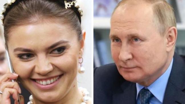 Former gymnast Alina Kabaeva, left, and Russian President Vladimir Putin