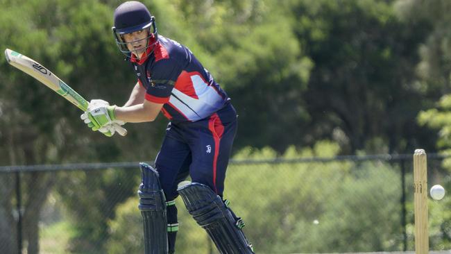 Premier Cricket: Tom Donnell batting for Dandenong. Picture: Valeriu Campan