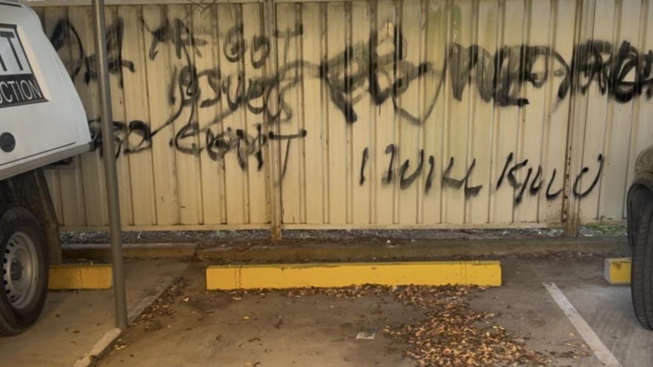 Man charged after alleged Nazi graffiti, police assault