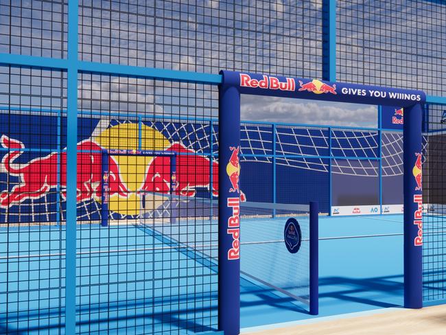 The Red Bull Paddle is also expected to be a hit at the 2025 Australian Open. Render: Supplied