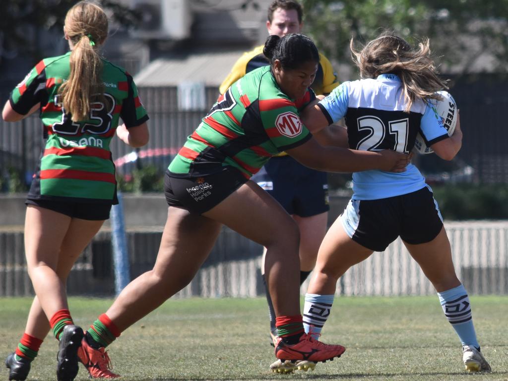 Veronica Sefo of the South Sydney Rabbitohs Lisa Fiaola Cup team. Picture: Sean Teuma