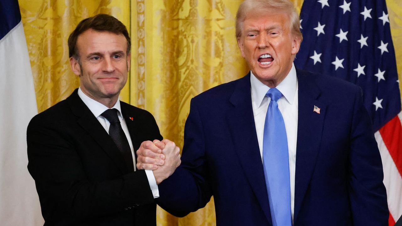 The White House said the bruising was down to shaking many hands. . (Photo by Ludovic MARIN / AFP)