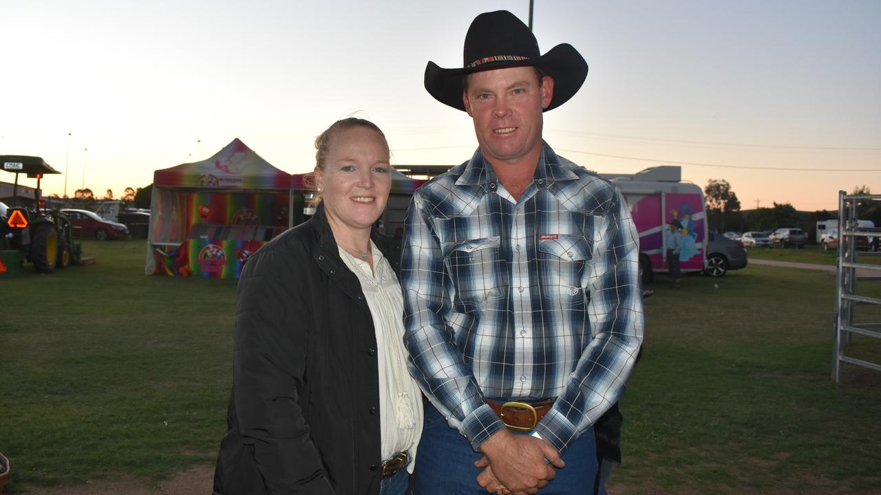 Rose and Andrew Crouch from Warwick at the 2021 Killarney Rodeo. Photo: Madison Mifsud-Ure / Warwick Daily News