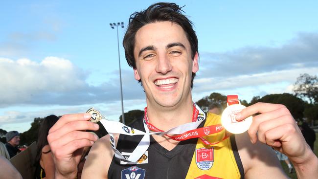 Nathan Mifsud was judged best on ground with six goals. Picture: Alan Barber