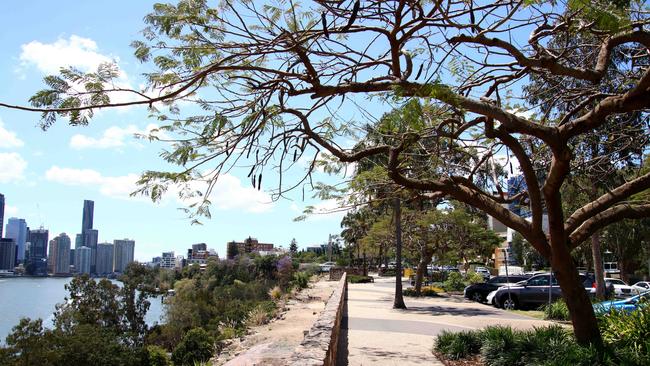 The Kangaroo Point Cliffs walkway and picnic area. Picture David Clark