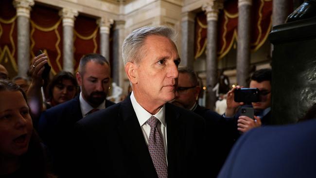 Speaker of the house Kevin McCarthy at the US Capitol on Monday. Picture: Getty Images