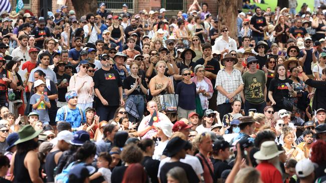 The Invasion Day protest at Belmore Park in Sydney, Australia. Picture:Jenny Evans/Getty Images)