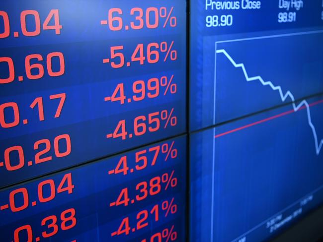 An indicator board displaying stock prices at the Australian Stock Exchange in Sydney, Tuesday, December 3, 2019.   **2ND LINE**    (AAP Image/Joel Carrett) NO ARCHIVING