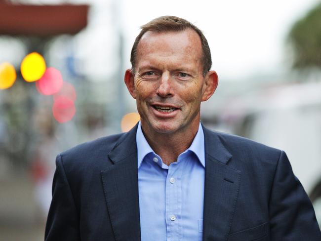 Member for Warringah Tony Abbott in Manly. Picture: Braden Fastier