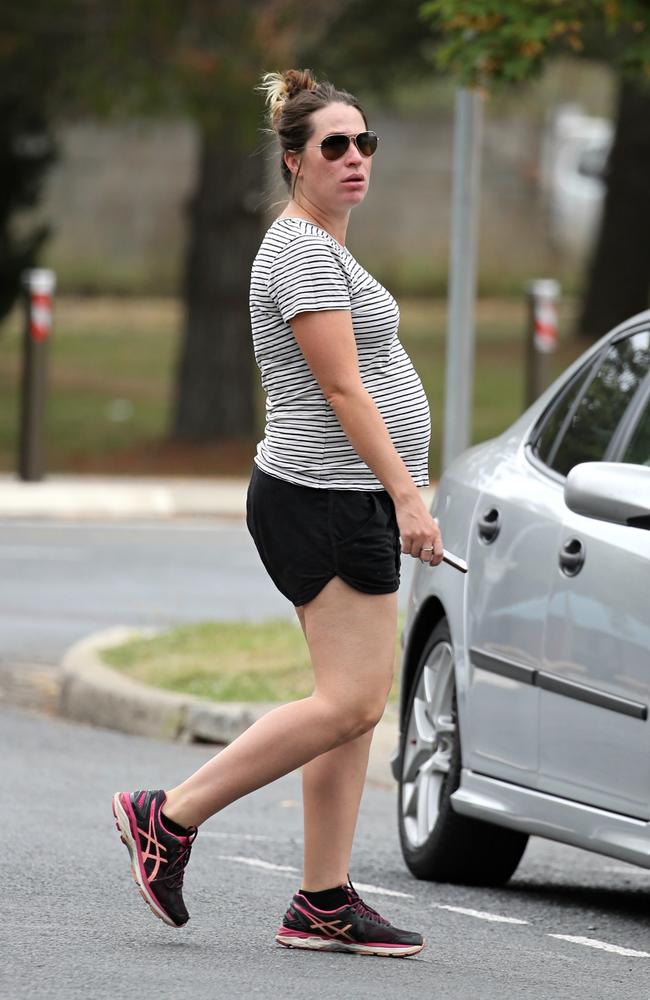 A pregnant Vikki Campion pictured in Canberra. Picture John Grainger