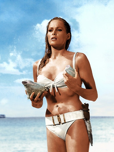 Ursula Andress in the famous scene from Dr No.