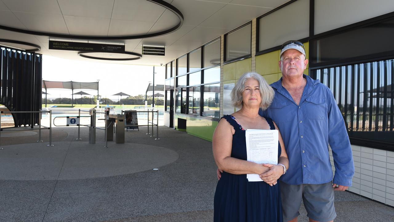 Louise and Chris Skeen are regular users of the new North Bellarine Aquatic Centre and have launched a petition in an attempt to push out its impending closure.