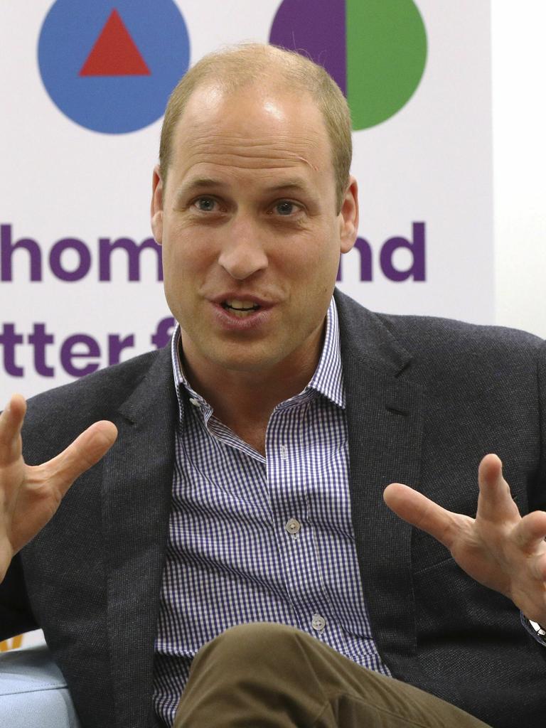 Prince William spoke to current and former service users. Picture: Jonathan Brady/Pool Photo via AP