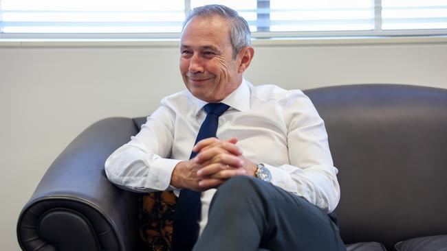 WA Premier Roger Cook in his Perth office. Picture: Colin Murty