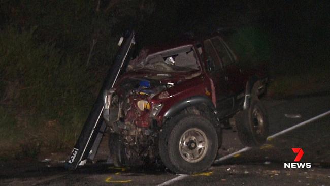 A 36-year-old man from Semaphore Park has died in a horror crash on Victor Harbor Road at Willunga Hill. Picture: 7NEWS
