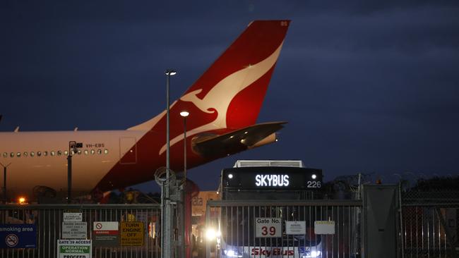 Returning travellers are taken straight from the plane to quarantine in hotels in Melbourne, Australia. Picture: Getty