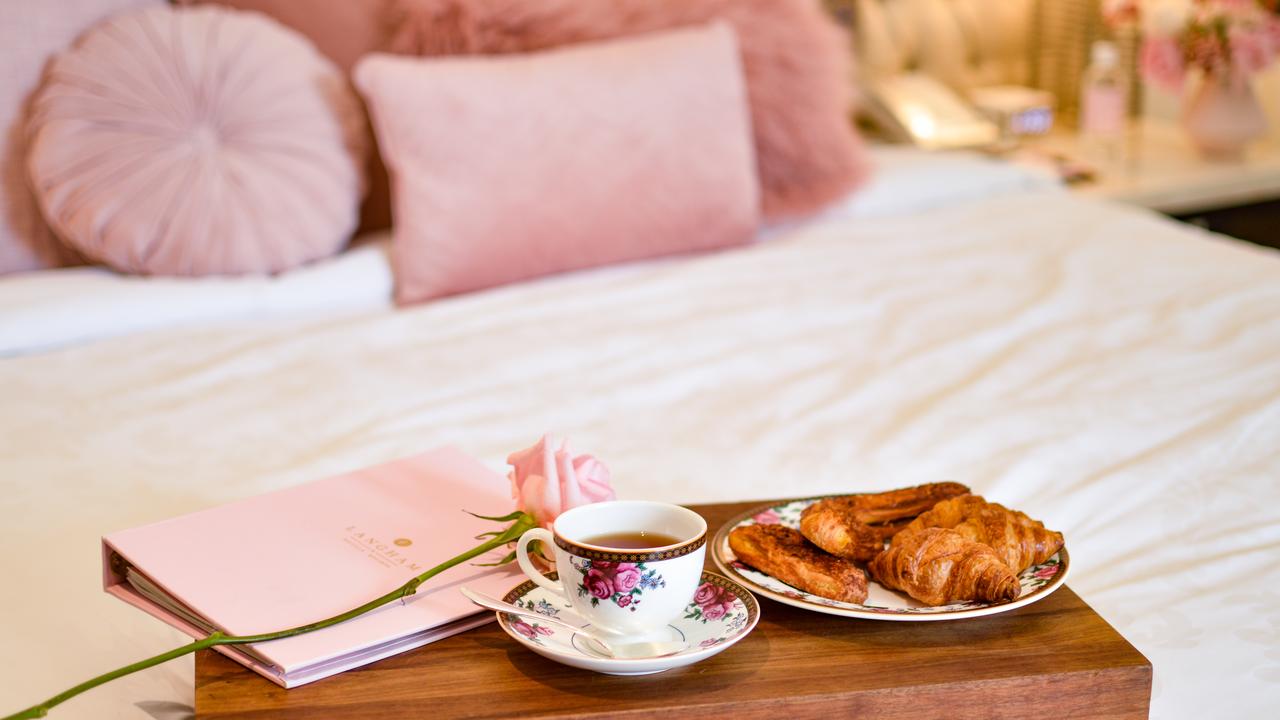 Inside the Pink Suite at the Langham in Sydney.