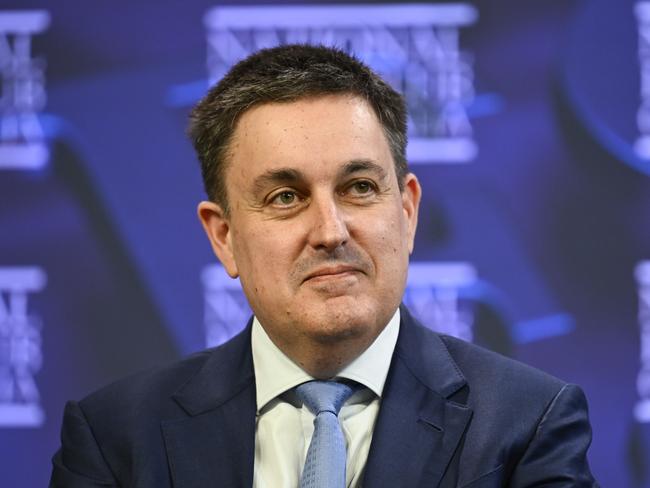 Professor Richard Holden, Scientia Professor of Economics at UNSW Sydney, addresses the National Press Club of Australia in Canberra. Picture: NewsWire / Martin Ollman