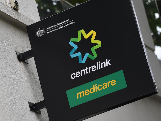 SYDNEY, AUSTRALIA - NewsWire Photos FEBRUARY, 02, 2021: Signage at a Centrelink and Medicare centre in Sydney. Picture: NCA NewsWire/Joel Carrett