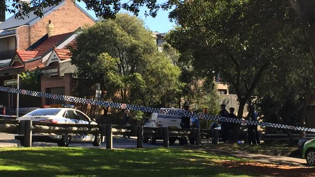 Officers from Leichhardt Police Area Command search for two suspects.