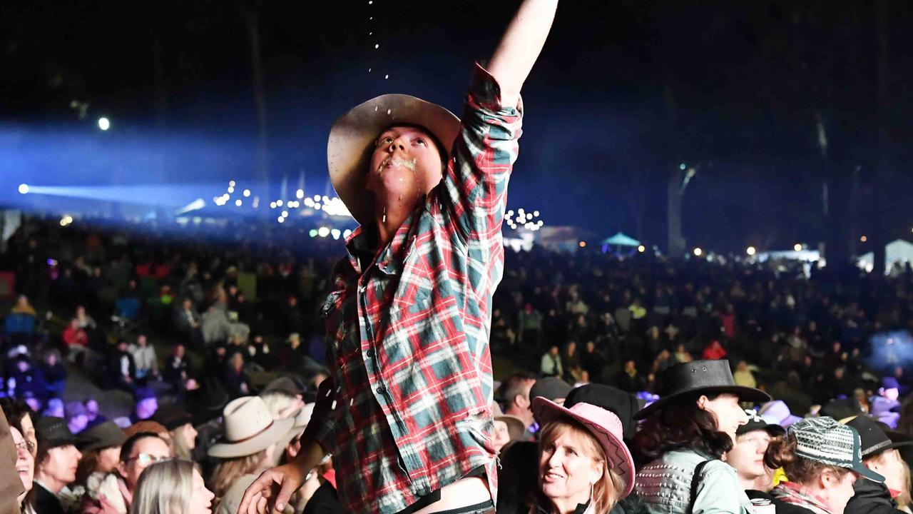 Casey Barnes performs at Hill Stage, Thursday night, Gympie Music Muster. Picture: Patrick Woods.