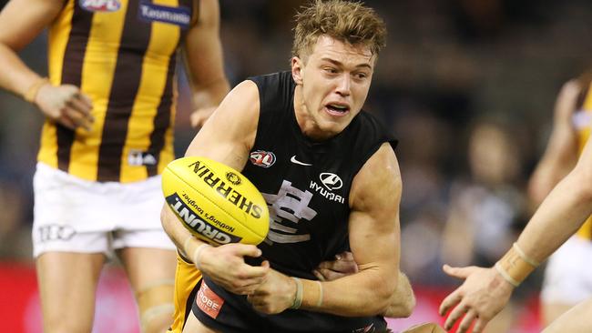 Patrick Cripps is a star but he needs help in the midfield. Picture: Michael Klein