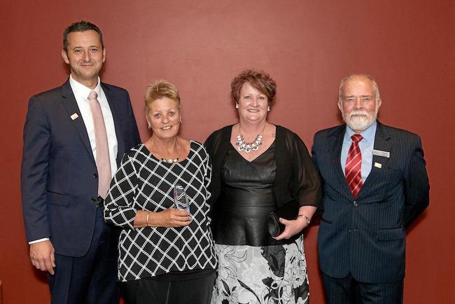 PRESTIGIOUS: The Whiddon Group's CEO Chris Mamarelis, 2016 Board of Directors award winner Coleen Schrader, Whiddon Grafton director of care cervices Sandra Osborne and Whiddon Board Chairperson Mr Len Kearns. Picture: Contributed