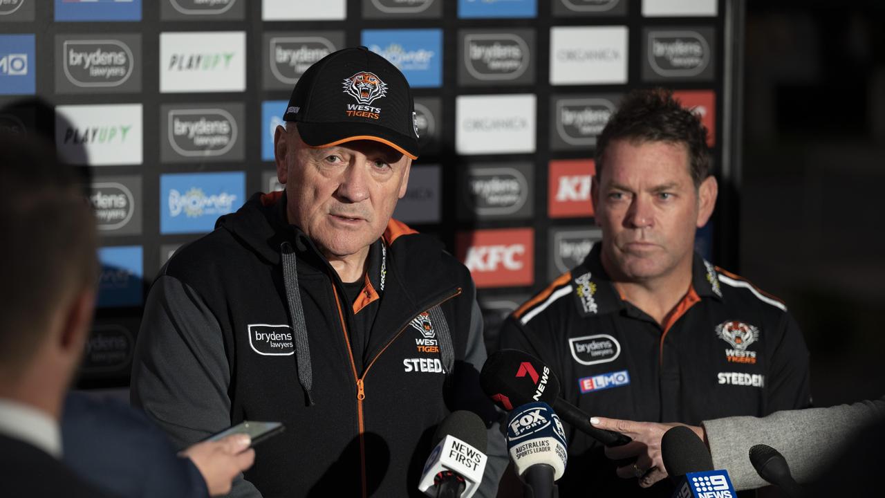 The Tigers will be without Tim Sheens and Brett Kimmorley in Round 19 after testing positive to Covid. Picture: Darren Leigh Roberts.