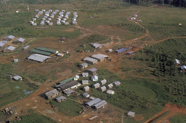 This November 1978 file photo shows the Peoples Temple compound after bodies were removed. Dozens of members survived because they had slipped out of Jonestown or happened to be away on November 18, 1978. Those raised in the temple or who joined as teens lost the only life they knew.