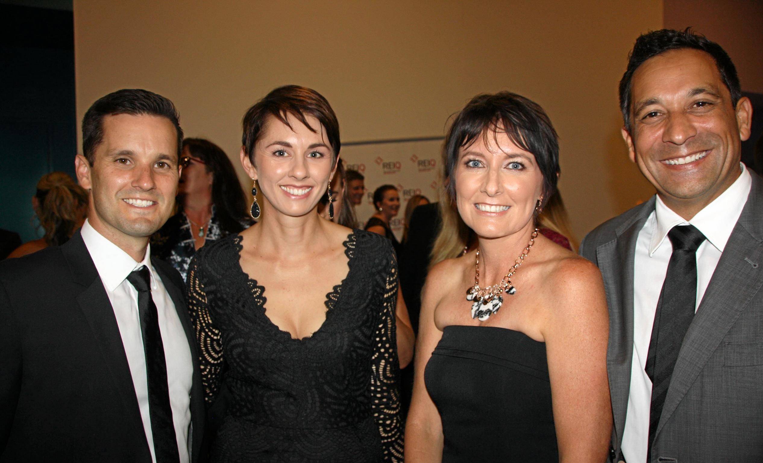 Jaren Young, Jess Ruskin, Trudi and Saul Fernandez of Amber Werchon Property at the 2018 REIQ State Awards for Excellence at the Brisbane Royal International Convention Centre. Picture: Erle Levey