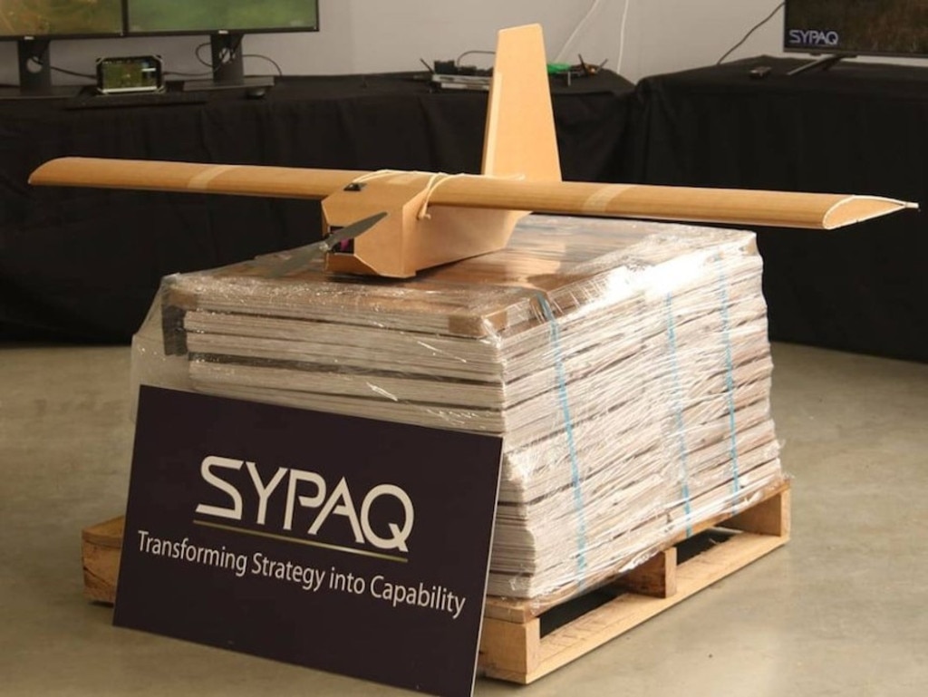 SYPAQ’s Corvo drones are cheap and easy to assemble. Picture: SYPAQ Systems