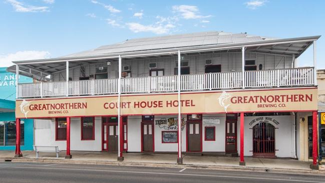 A Charters Towers local landmark, the Court House Hotel on Gill St is up for sale, asking for $750,000. Picture: Real Commercial