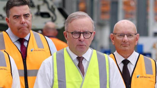 Mr Albanese will talk up his government’s plans for more investment in clean energy. Picture: NCA NewsWire/Tertius Pickard