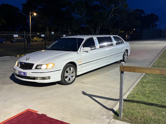 Maryborough State High School students arriving at their formal.