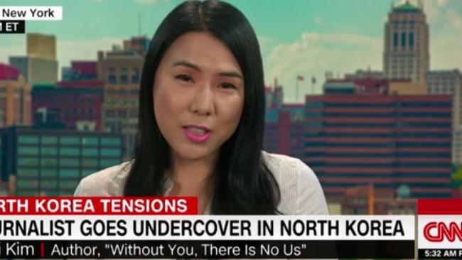 Suki Kim spent six months living and working in North Korea and shared her experiences with CNN. Picture: Screengrab