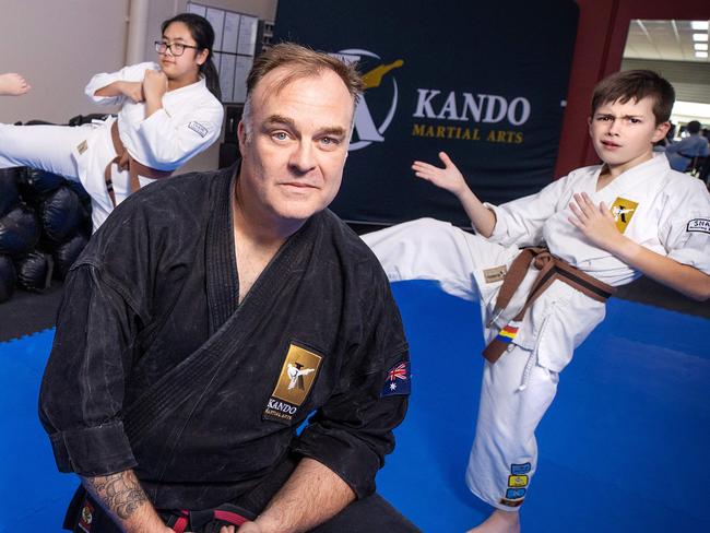 Kando Martial Arts are left questioning which students can and can't train in light of vaccination requirements. Picture: Mark Stewart