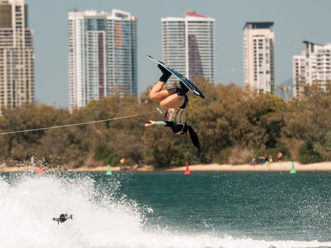 Zahra Kell at Wakeboarding World Championships 2024, Gold Coast Australia. Photo Credit - kaleb kennedy - the WWA