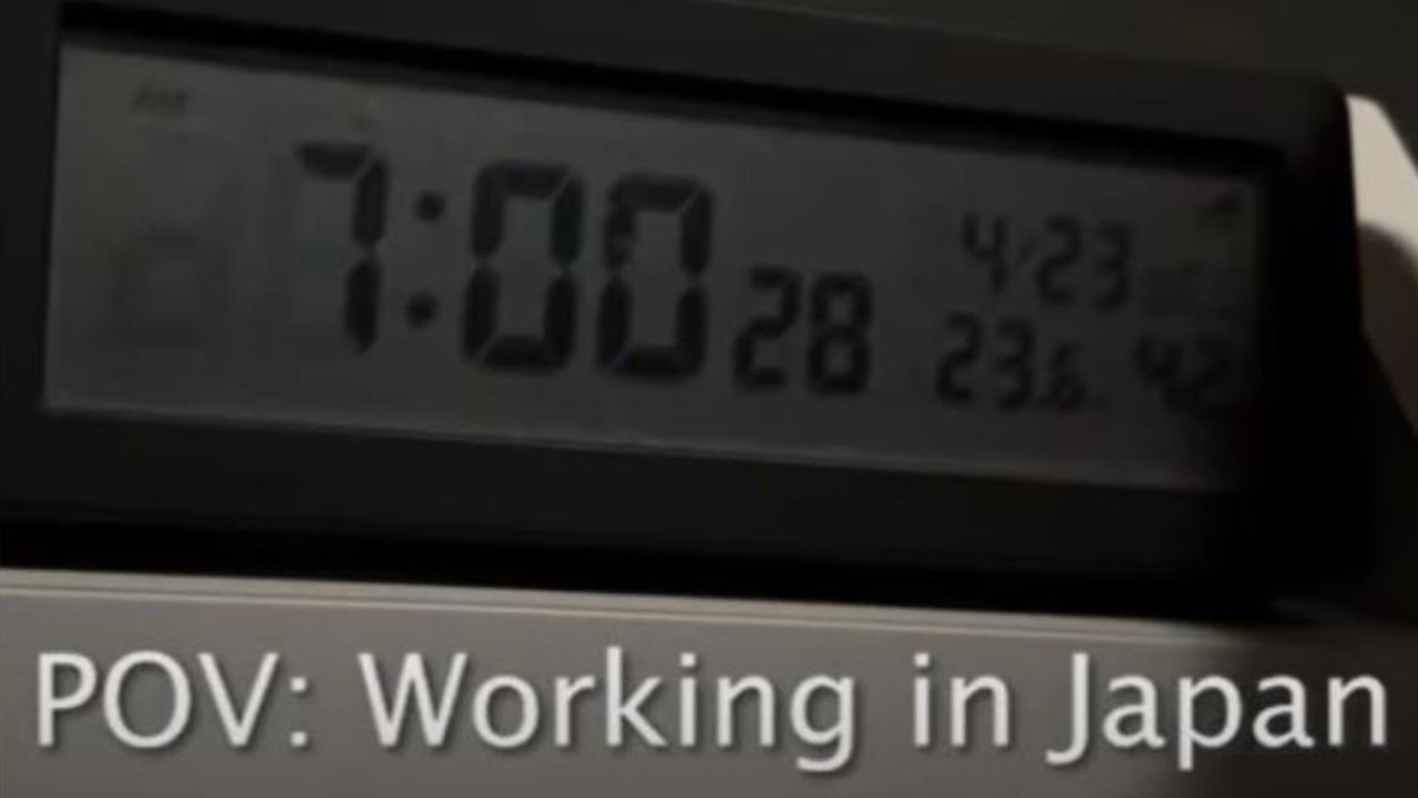 Japanese workers have shared their insane 19 hour days online. Picture: YouTube