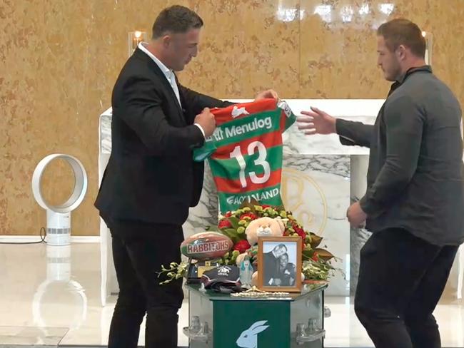 Burgess’ touching act at legend’s funeral