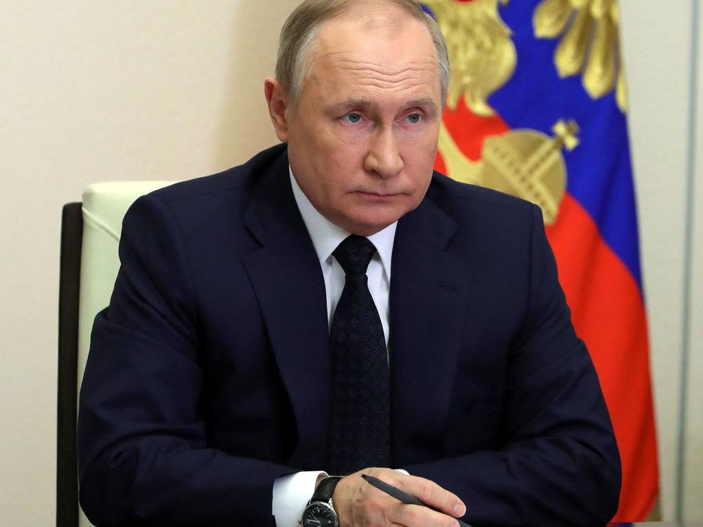 Russian President Vladimir Putin made the ruble announcement during a televised meeting. Picture: AFP