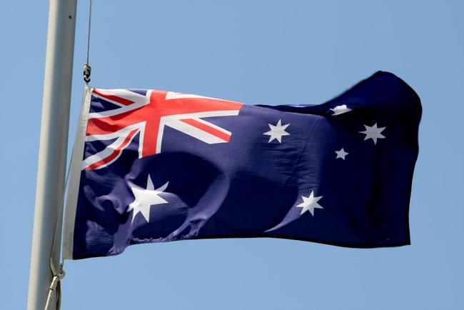 Australian Flag. Picture: John Gass