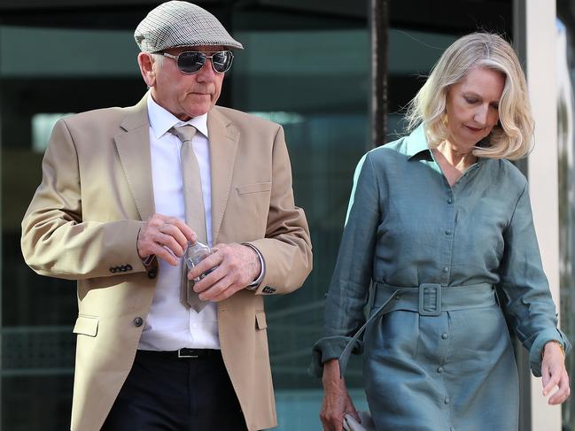 Don and Carol Spiers, parents of Sarah Spiers walk from the West Australian District Court. Picture: Getty