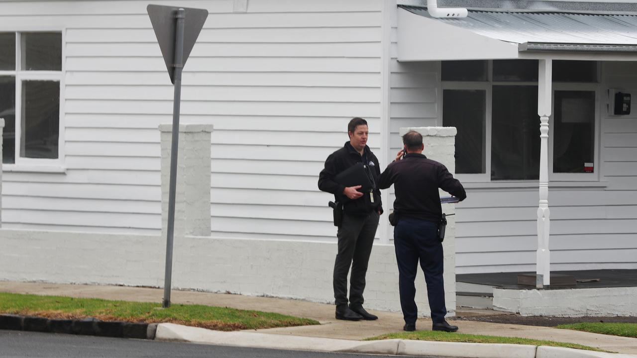 Detectives in Mundyy Street, South Geelong on Wednesday morning. Police are canvassing the area in search of evidence after a shocking attack on a woman on Tuesday. Picture: Alan Barber