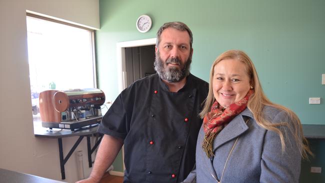 Paul and Amber Stubbings at the Warwick Westside Snack Bar once based at the Harvey Norman Centre.