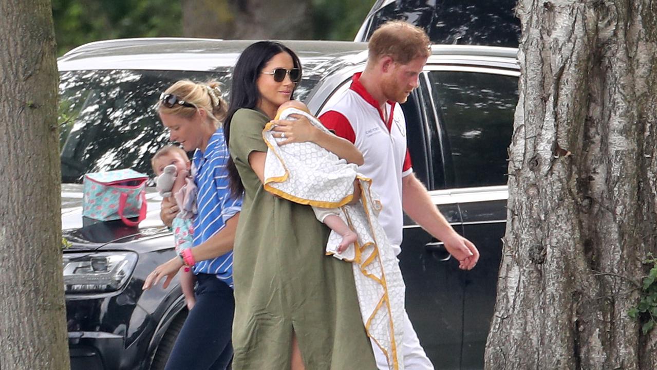 The King Power Royal Charity Polo Day was baby Archie’s first public appearance in July last year. Picture: Getty Images.