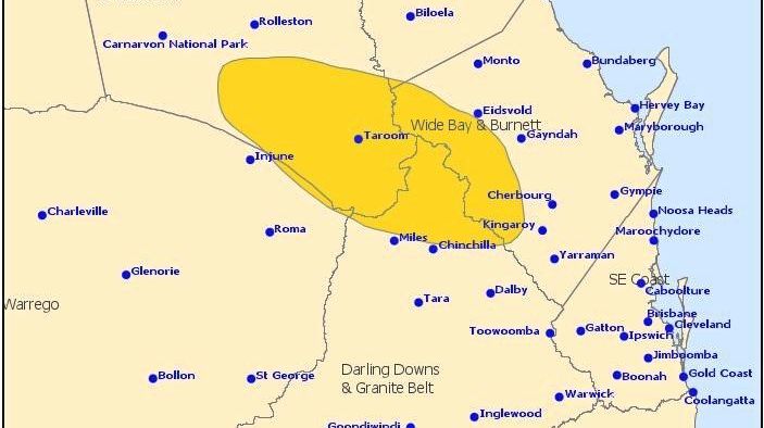 The Bureau of Meteorology has issued a severe thunderstorm warning on December 4. Picture: Bureau of Meteorology