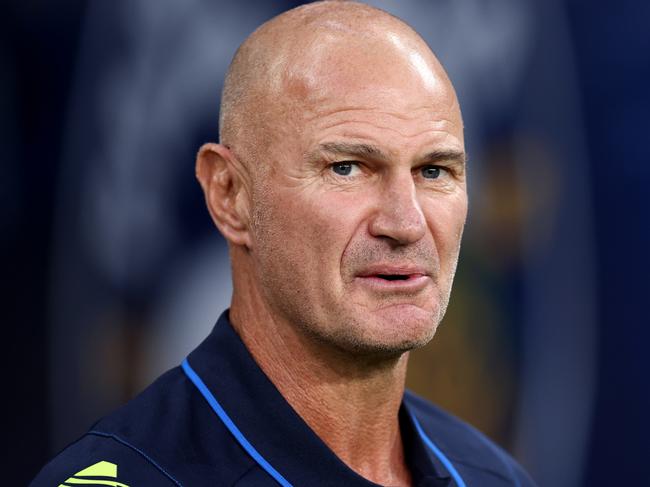 Brad Arthur slammed his side’s efforts after a dismal loss to the Dolphins. Picture: Brendon Thorne/Getty Images